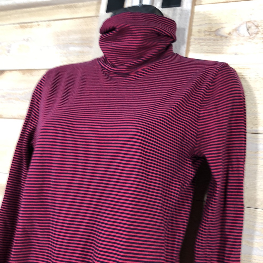 3/$10!! J Crew Striped Cotton Turtleneck